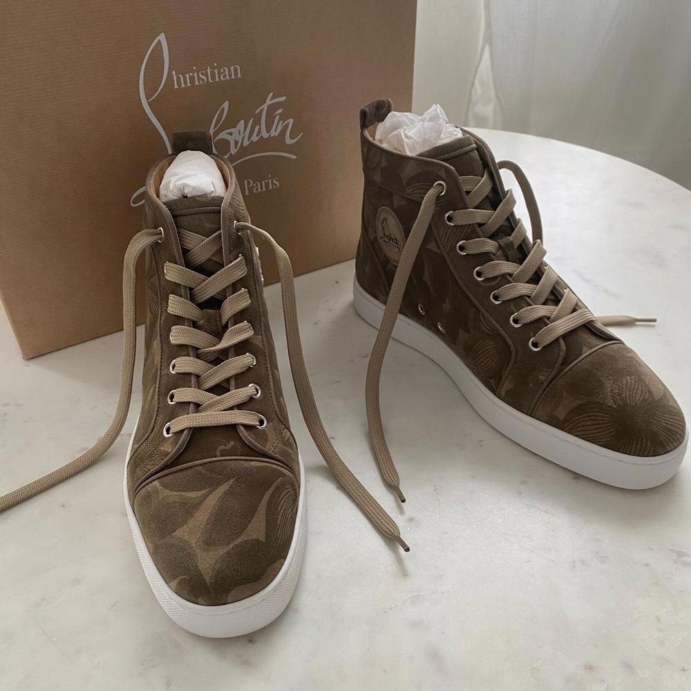 Christian Louboutin - Louis Orlato Petunia Leather High-top Sneakers, size 44 - Picture 5 of 14
